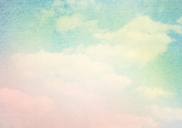 Colorful painted watercolor clouds and sky. Nature backgroud — Stock Photo, Image