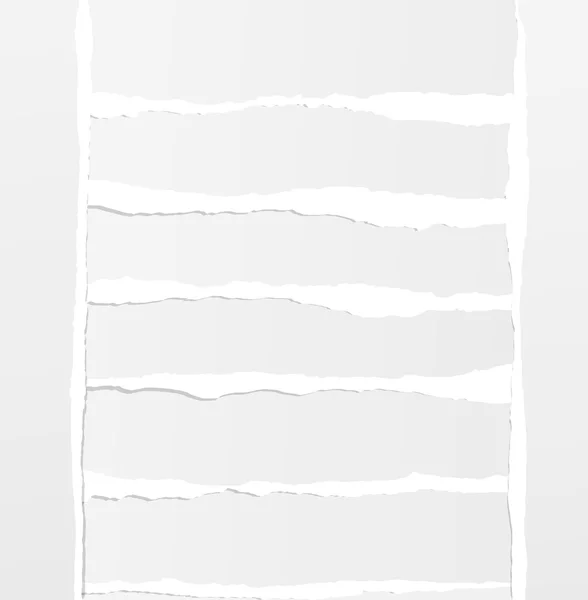 Roztrhané bílé prázdný papír se lepí na pozadí — Stockový vektor