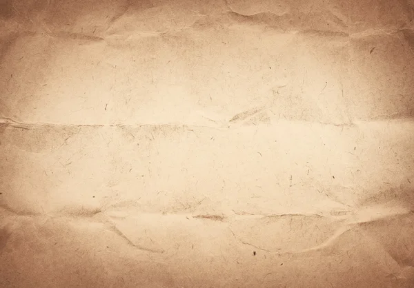 Old crumpled, recycled brown paper texture. — Stock Photo, Image