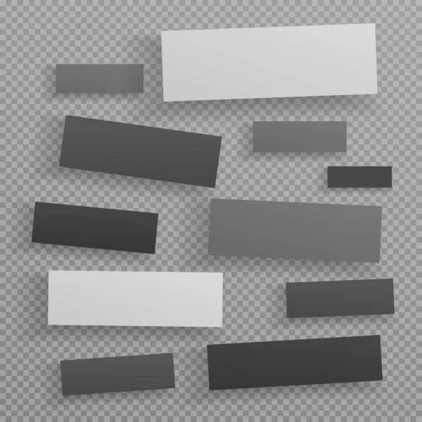 Білі та сірі прямокутні фігури різного розміру з тіні знаходяться на квадратному тлі вашого тексту — стоковий вектор