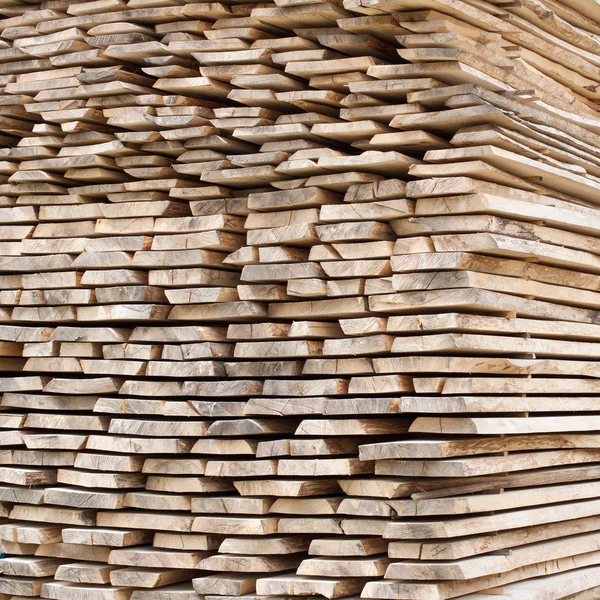 Stack of wood planks for construction buildings and furniture production — Stock Photo, Image