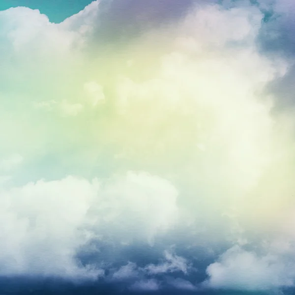 ビンテージ雲と空の背景. — ストック写真