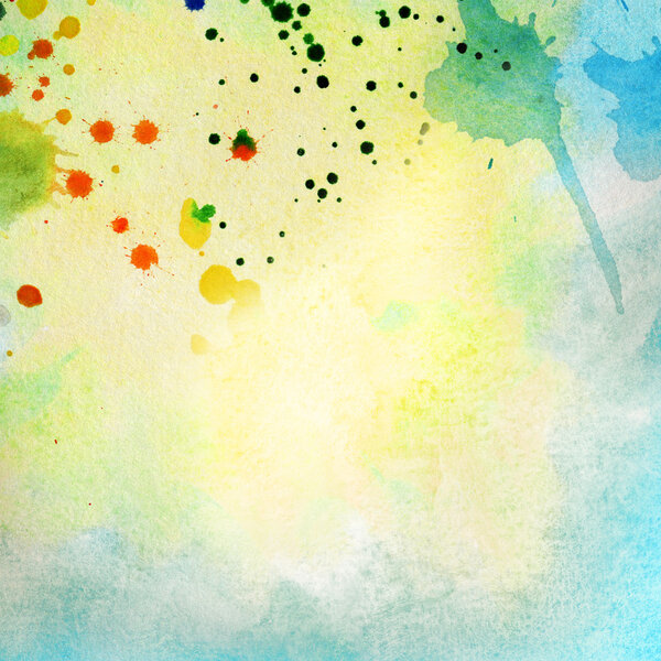 Light blue painted watercolor background