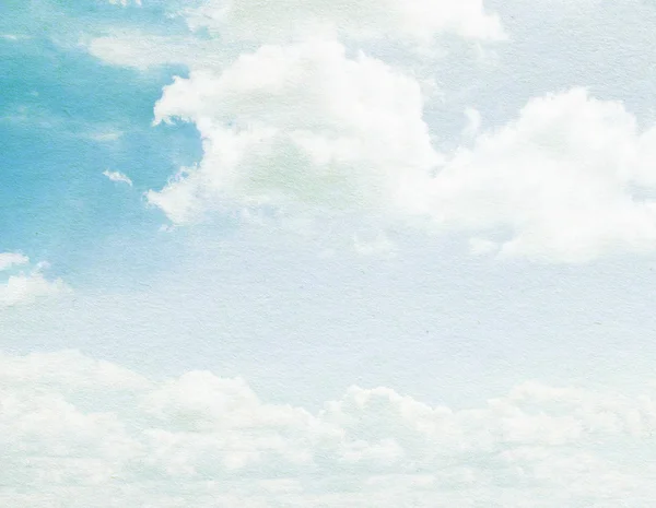 Nuvem e céu em papel granulado . — Fotografia de Stock
