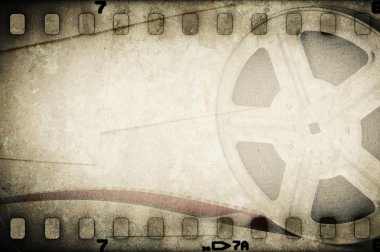 Grunge eski sinema filmi makara film şeridi. antika arka plan