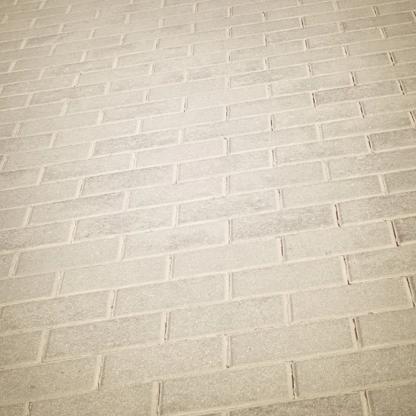 Brick light pavement in the city — Stock Photo, Image