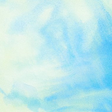 ve gökyüzü mavi suluboya bulut.