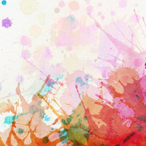 Streszczenie kolorowy malowane akwarela splash i plama — Zdjęcie stockowe