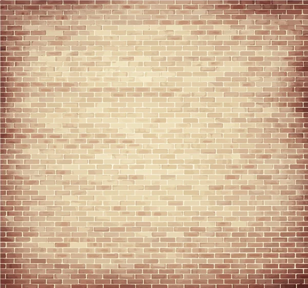 Lichtbruine bakstenen muur textuur — Stockvector