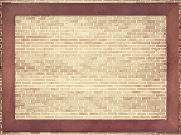 Brown brick wall texture  with copy space — Stock Vector