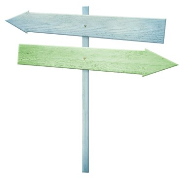 Renkli ahşap asdfhlsq işareti