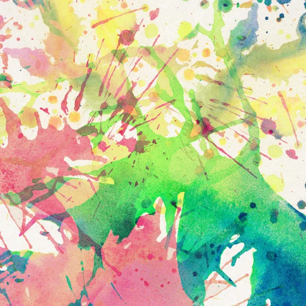 Abstract colorful painted watercolor splash and stain — Stock Photo, Image