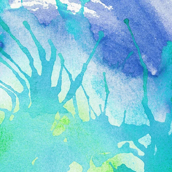 Абстрактная красочная раскрашенная акварель и пятна — стоковое фото