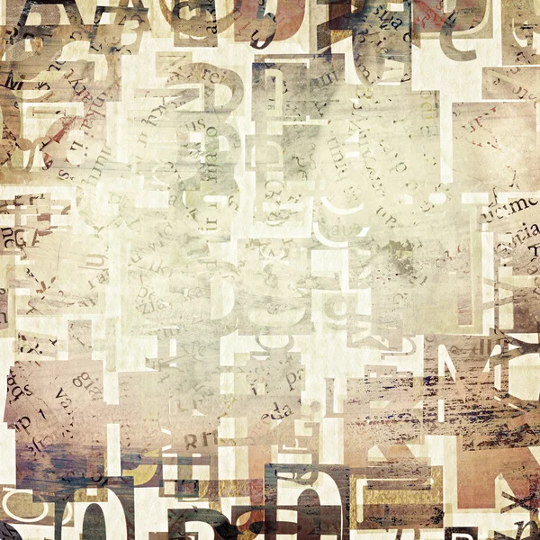 Newspaper, magazine grunge letters background — Stock Photo, Image