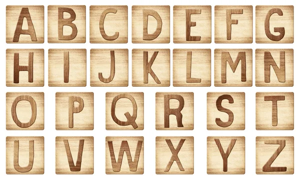 Houten alfabet letters blokken — Stockfoto