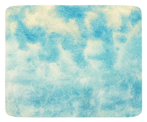 Niebieski akwarela chmury i niebo. — Zdjęcie stockowe
