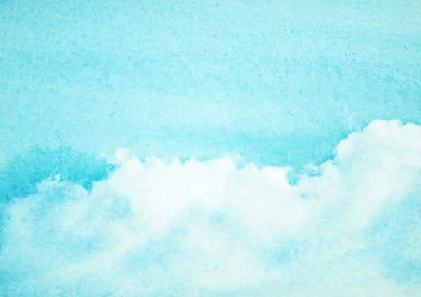 Blue watercolor cloud and sky. — Stock Photo, Image