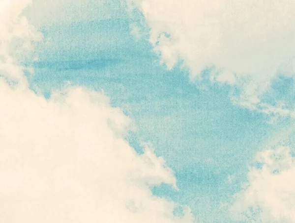 Blue watercolor cloud and sky. — Stock Photo, Image