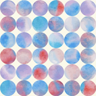 Sulu Boya çizilmiş daireler ile dekoratif desen