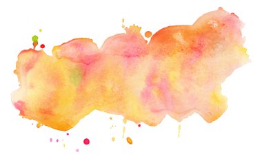 Renkli Sulu Boya lekesi.