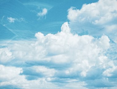 ve gökyüzü mavi suluboya bulut.