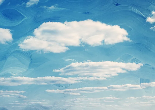 Blue watercolor cloud and sky. — Stock Photo, Image