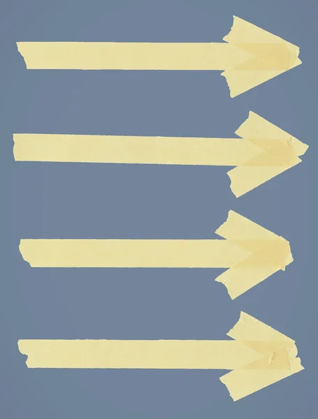 Set van pijlen gemaakt van zelfklevende type. Vectoe afbeelding — Stockvector
