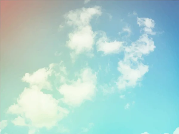 Blå akvarell moln och himmel. — Stock vektor
