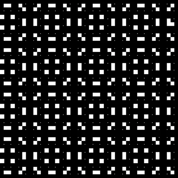 Symmetriska geometriska former och svartvita vektor textil bakgrund. Kan användas som tyg mönster. — Stock vektor