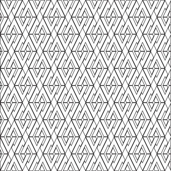 Symmetrical geometric shapes black and white vector textile backdrop. Can be use as fabric pattern. — Stock Vector