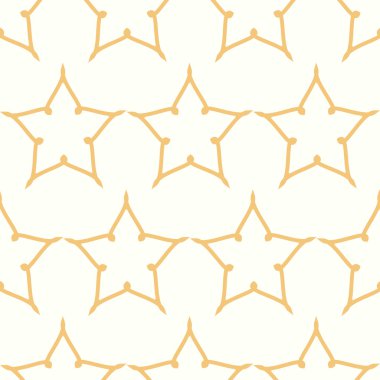 Sarı simetrik yıldız vektör Tekstil zemin. Kumaş deseni olarak kullanılabilir.