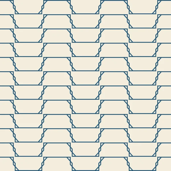 Kryss geometriska figurer blå och brun vektor textil bakgrund. Kan användas som tyg mönster. — Stock vektor