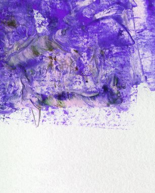 Beyaz kağıt üzerine fırça ile renkli suluboya akrilik resim. Kopya alanı.