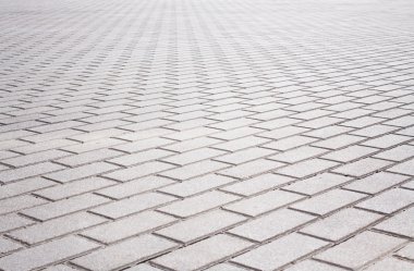 Gri tuğla sokak yol taş. Işık kaldırım, kaldırım doku