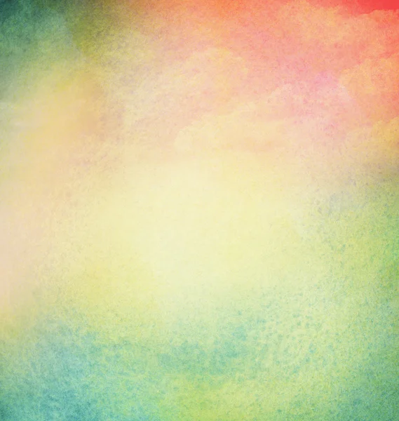 Fondo de acuarela de colores claros abstractos con nube. Primavera, tema de verano — Foto de Stock