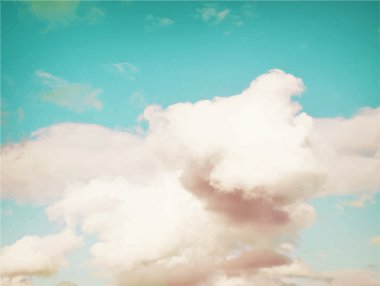 Renkli vintage bulutlar ve gökyüzü. Doğa backgroud