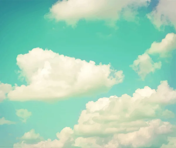 Nuages vintage colorés et ciel. Backgroud nature — Image vectorielle