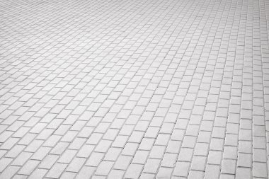 Gri tuğla sokak yol taş. Işık kaldırım, kaldırım veya duvar doku