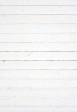 Beyaz boyalı duvar, çit, kat, tablo, yüzey. Ahşap doku. Vektör çizim