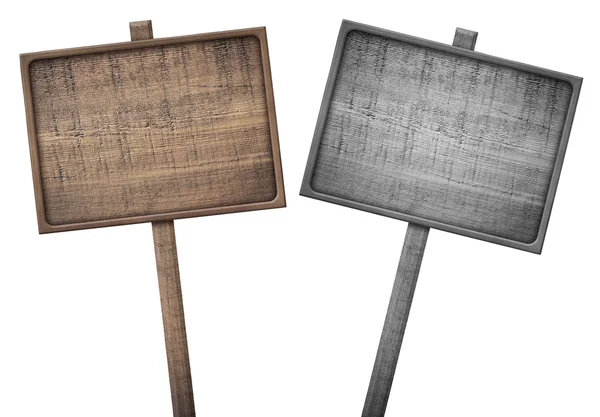 セットの古い風化空白の木製看板 — ストック写真