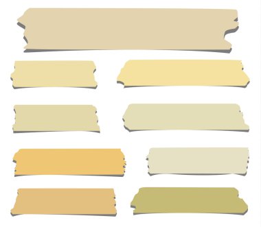 Yatay ve farklı boyut yapışkan bant, yapıştırıcı adet set