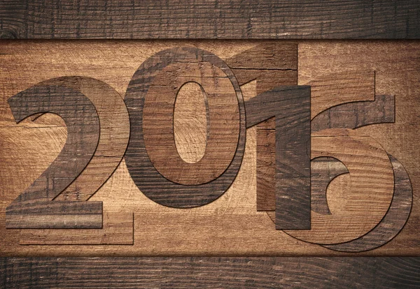 2016 Neujahrszahl auf Holzgrund geschrieben — Stockfoto
