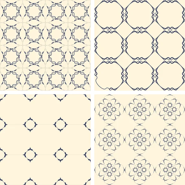 Abstracte symmetrische geometrische blauwe vormen. Stof patroon — Stockvector