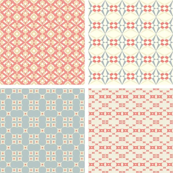 Symmetrische geometrische vormen de hoofdrollen pleinen cirkels. Stof patroon — Stockvector