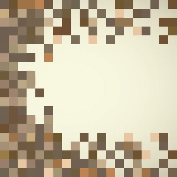 Серый коричневый узор из квадратов с копировальным пространством. Пиксельная мозаика — стоковый вектор