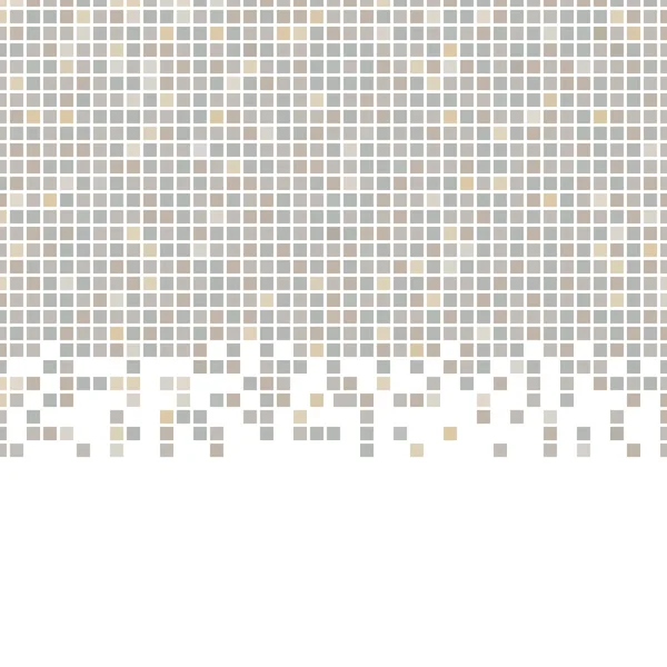 Gris, patrón marrón hecho de cuadrados con espacio de copia. Pixel fondo del mosaico — Archivo Imágenes Vectoriales