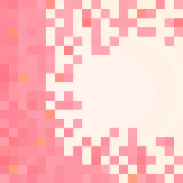 Růžový vzor z čtverců s kopií prostoru. Pixel mozaika pozadí — Stockový vektor