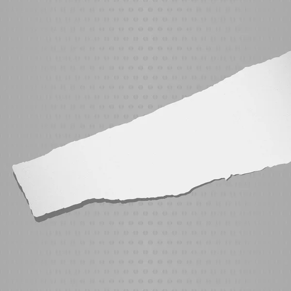 Papel granulado cinzento rasgado sobre fundo cinzento — Vetor de Stock
