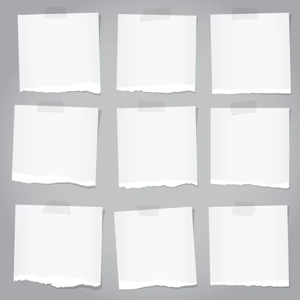 Trozos de papel gris roto con cinta adhesiva — Archivo Imágenes Vectoriales