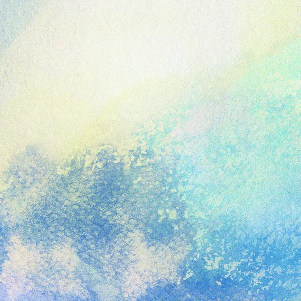 Lehké abstraktní modré malované akvarelem šplouchání pozadí — Stock fotografie